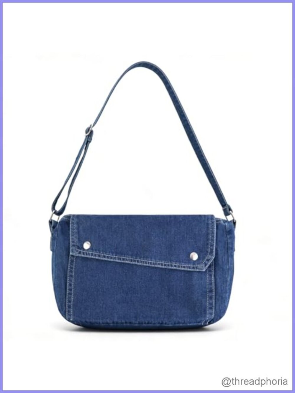 Premium Denim Crossbody Bag Messenger Hobo Adjustable Strap